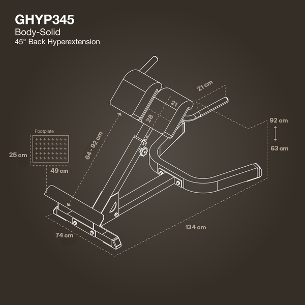 Body-Solid 45° Back Hyperextension - GHYP345B