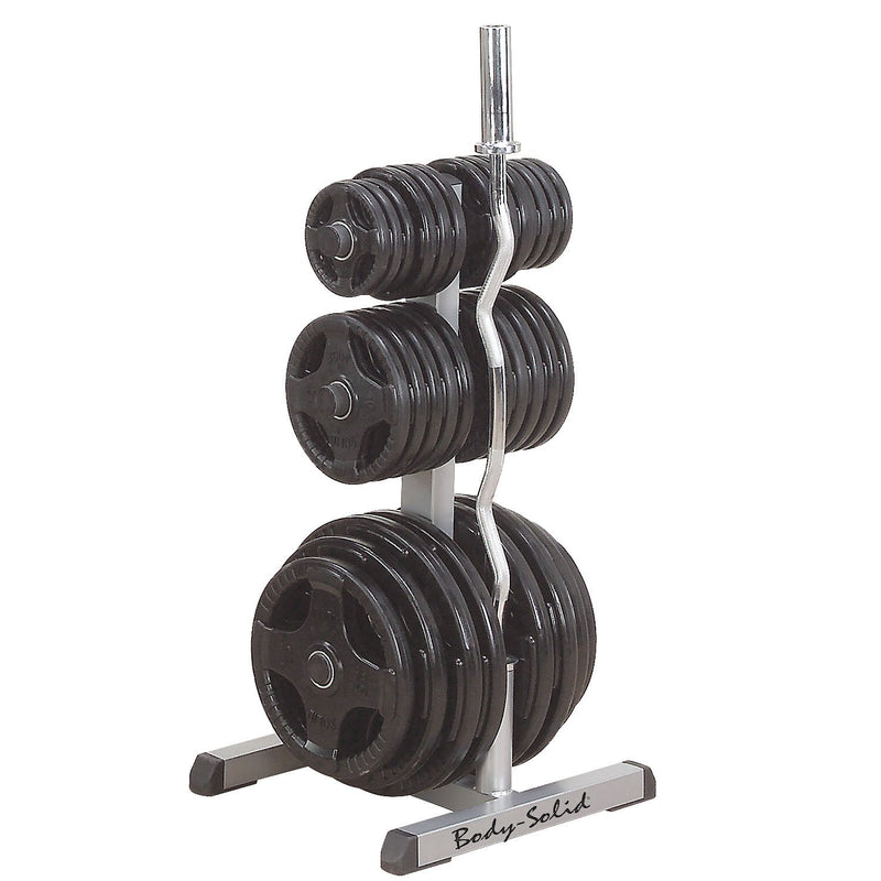 Body-Solid Olympic Plate Tree & Bar Holder - GOWT