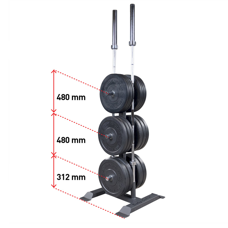 Body-Solid Olympic Plate Tree & Bar Holder - GWT56