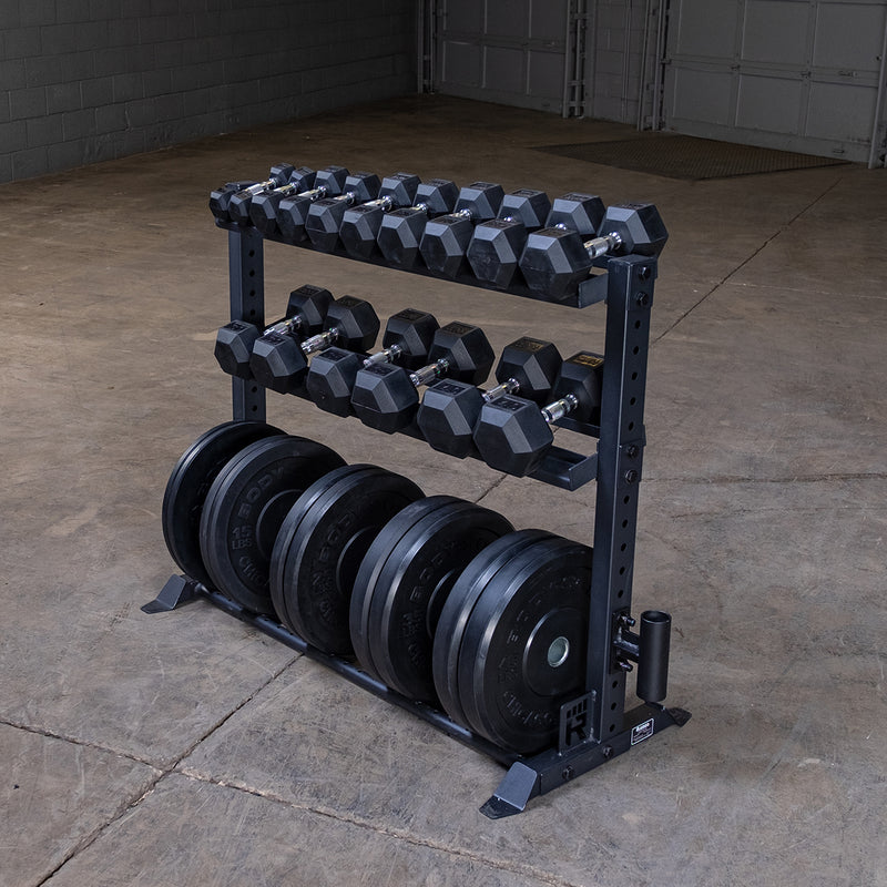 Rugged Combination Weight Plate Dumbbell Rack - Y420