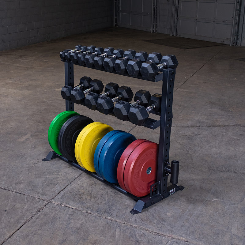 Rugged Combination Weight Plate Dumbbell Rack - Y420