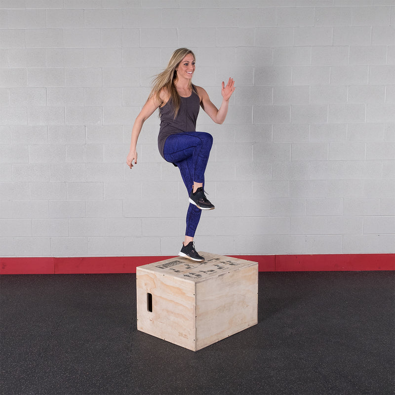 Body-Solid Tools 3-In-1 Wooden Plyo Box BSTWPBOX